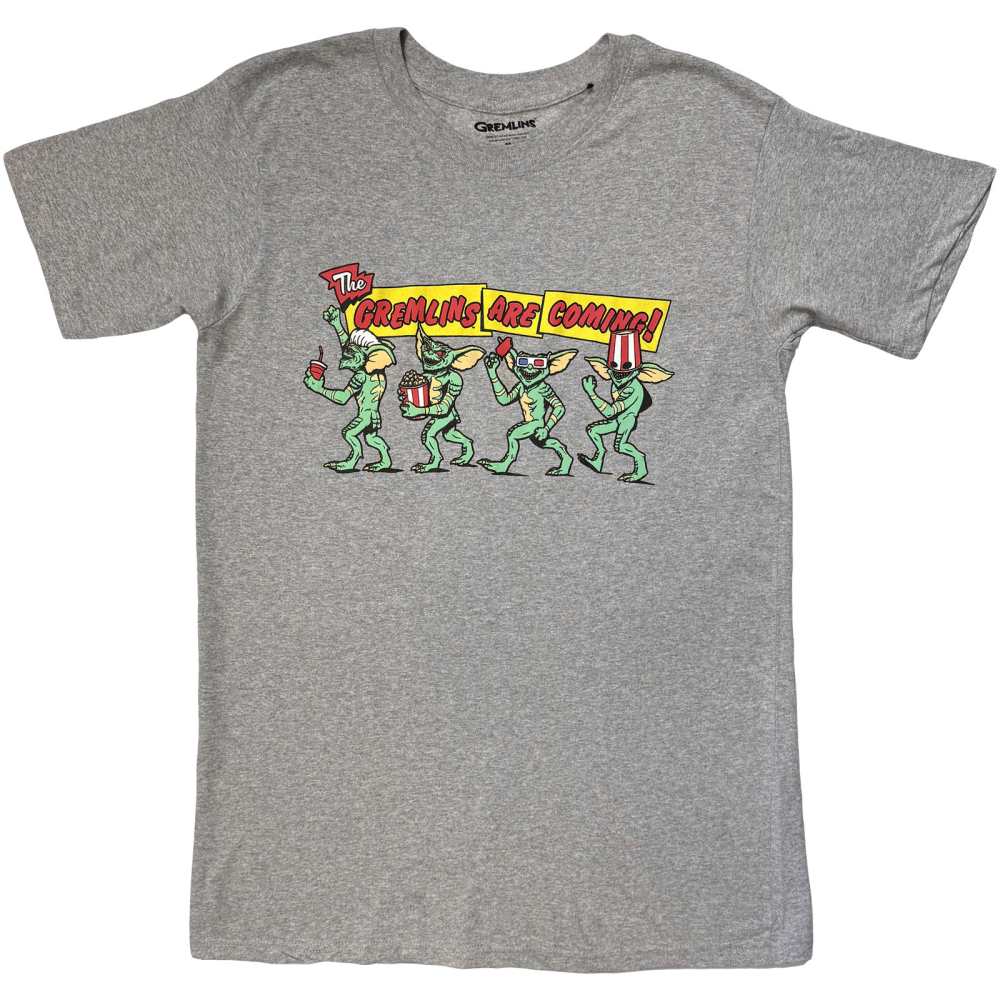 Gremlins - Are Coming Mens Tshirt - Grey